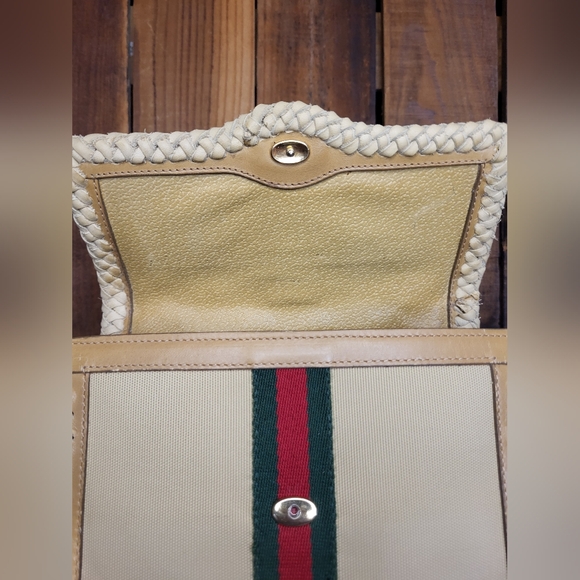 Gucci Sherry line bag braided louis vuitton fringe revamped upcycled - Picture 12 of 15